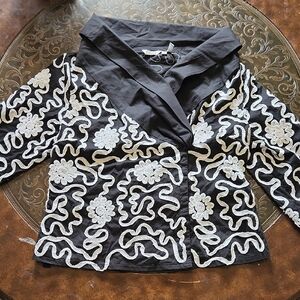 Ravel Black and White Embroidered Jacket